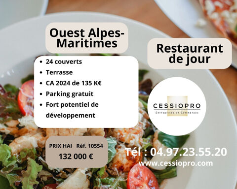 RESTAURANT de JOUR CA 135K  OUEST ALPES-MARITIMES 132000 06560 Valbonne