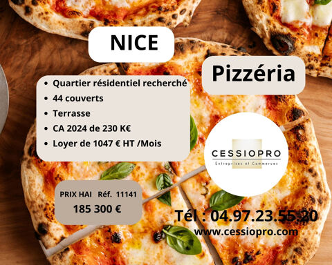 Charmante pizzeria &agrave; Nice   CA 230 000 �   Quartier r&eacute;sidentiel en pleine croissance 185300 06200 Nice