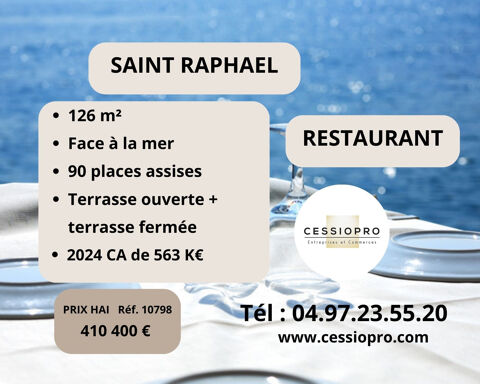 Tr&egrave;s beau restaurant traditionnel face &agrave; la mer Saint Rapha&euml;l 410400 83700 St raphael