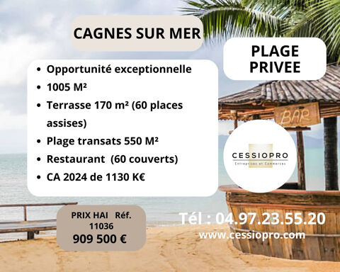 PLAGE PRIVEE CAGNES SUR MER A VENDRE 909500 06800 Cagnes sur mer