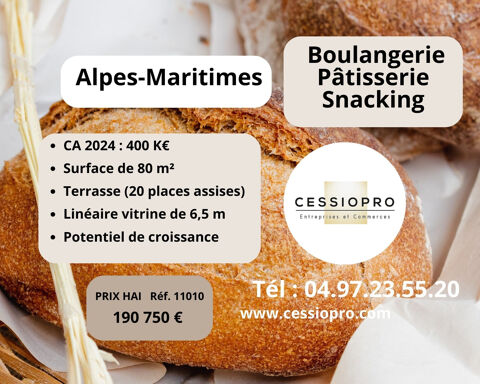 BOULANGERIE-P&Acirc;TISSERIE (CA 400K�) &agrave; C&Eacute;DER SUITE AJUSTEMENT MAJEUR DE PRIX - OPPORTUNIT&Eacute; RARE ! 190750 06740 Chateauneuf grasse