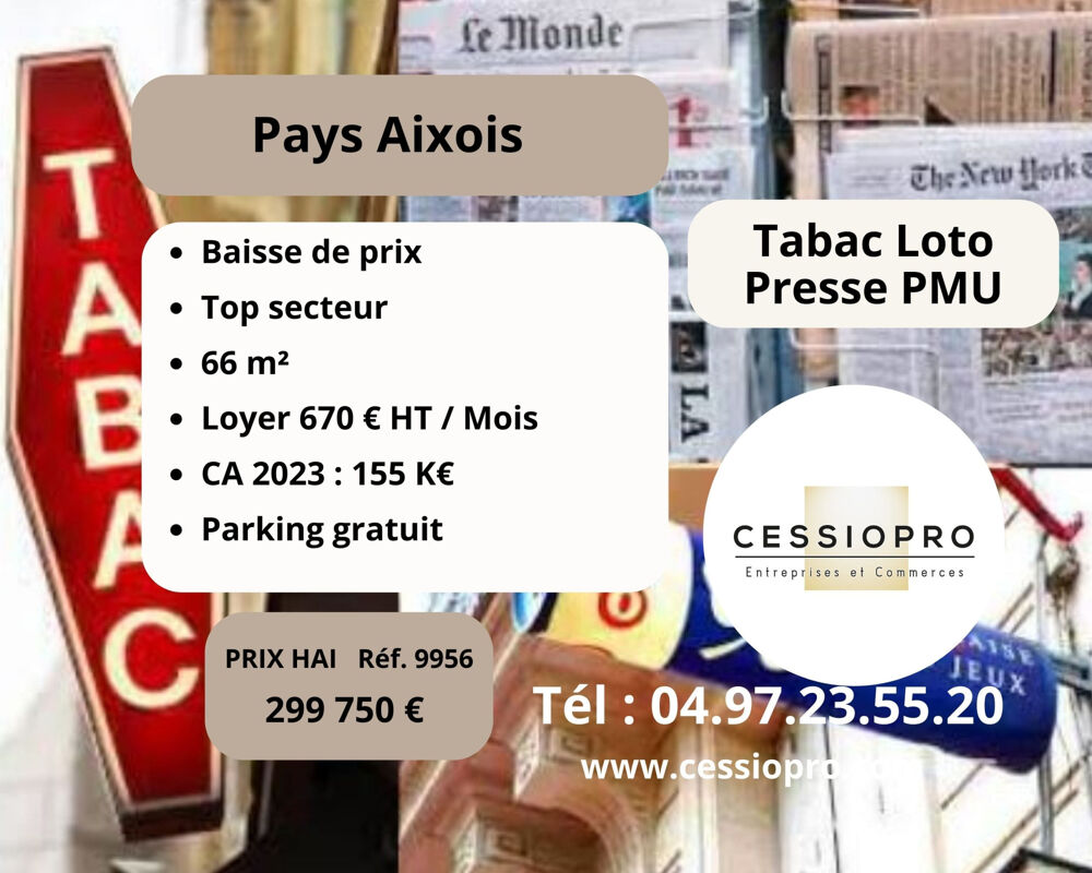   Baisse de Prix ! Tabac Loto Presse PMU Bimbeloteries, Pays Aixois 