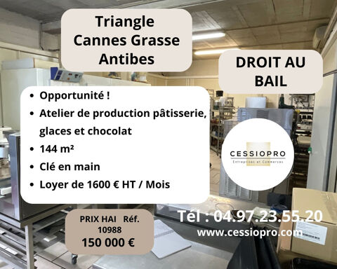 ATELIER DE PRODUCTION P&Acirc;TISSERIE, GLACES & CHOCOLATS (144 M2) - CL&Eacute; EN MAIN BASSIN CANNOIS 165000 06370 Mouans sartoux