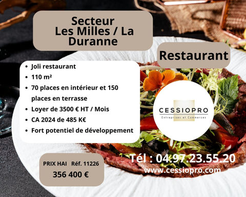 A vendre Restaurant   Secteur Les Milles / La Duranne 356400 13290 Aix en provence