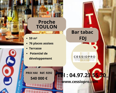 BAR TABAC FDJ C�UR DE VILLE PROCHE TOULON 540000 83000 Toulon