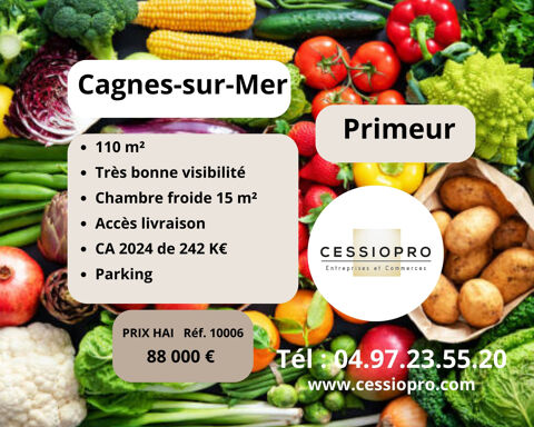 FONDS DE COMMERCE PRIMEUR DE 110m2 CAGNES SUR MER 88000 06800 Cagnes sur mer