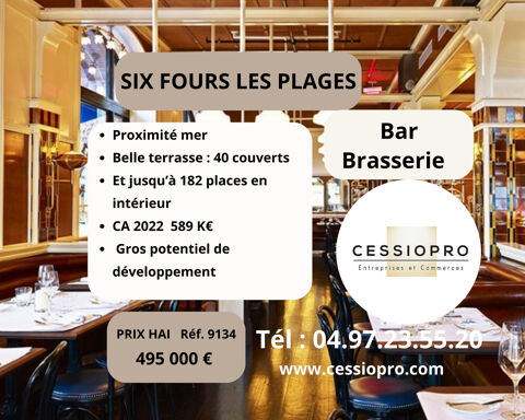BAR / BRASSERIE A FORT POTENTIEL DE DEVELOPPEMENT SUR UN AXE STRATEGIQUE DE SIX FOURS LES PLAGES 495000 83140 Six fours les plages