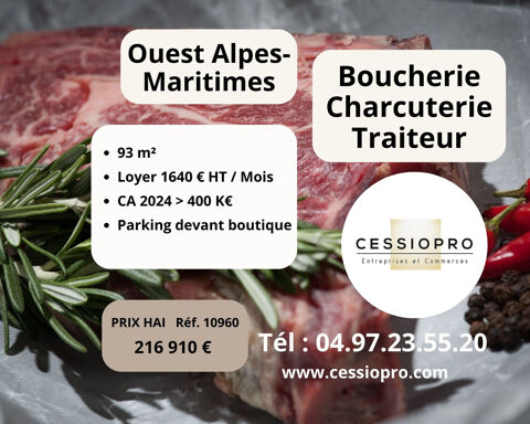 A vendre  BOUCHERIE   CHARCUTERIE   TRAITEUR Pays Grassois 216910 06130 Grasse