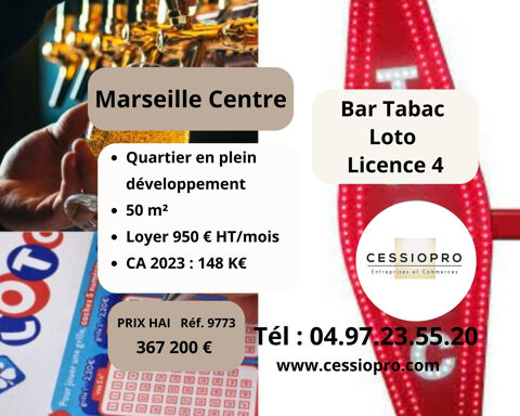 Bar Tabac Licence 4 Loto Bimbeloteries, Marseille centre 367200 13001 Marseille