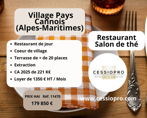 RESTAURANT   SALON DE THE   TERRASSE DE 40 PLACES   VILLAGE PAYS CANNOIS (ALPES MARITIMES) 179850 06250 Mougins
