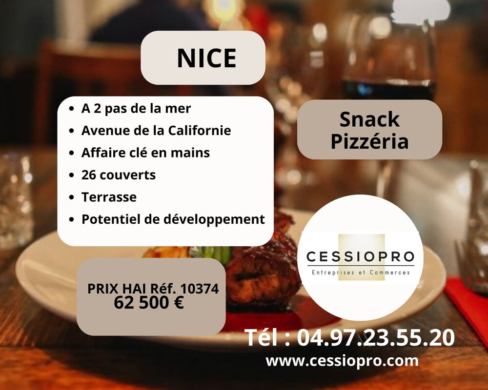   Snack-Pizzeria  2 pas de la mer   Avenue de la Californie, Nice 