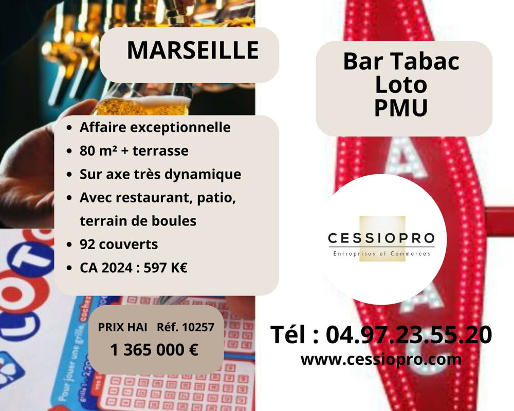   AFFAIRE EXCEPTIONNELLE - BAR TABAC LOTO PMU LICENCE IV / MARSEILLE 
