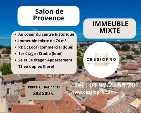 &Agrave; VENDRE   IMMEUBLE MIXTE   SALON-DE-PROVENCE 288800 13300 Salon de provence