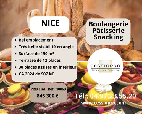 NICE   06- BOULANGERIE P&Acirc;TISSERIE SNACKING EN ANGLE DE RUE 845300 06300 Nice