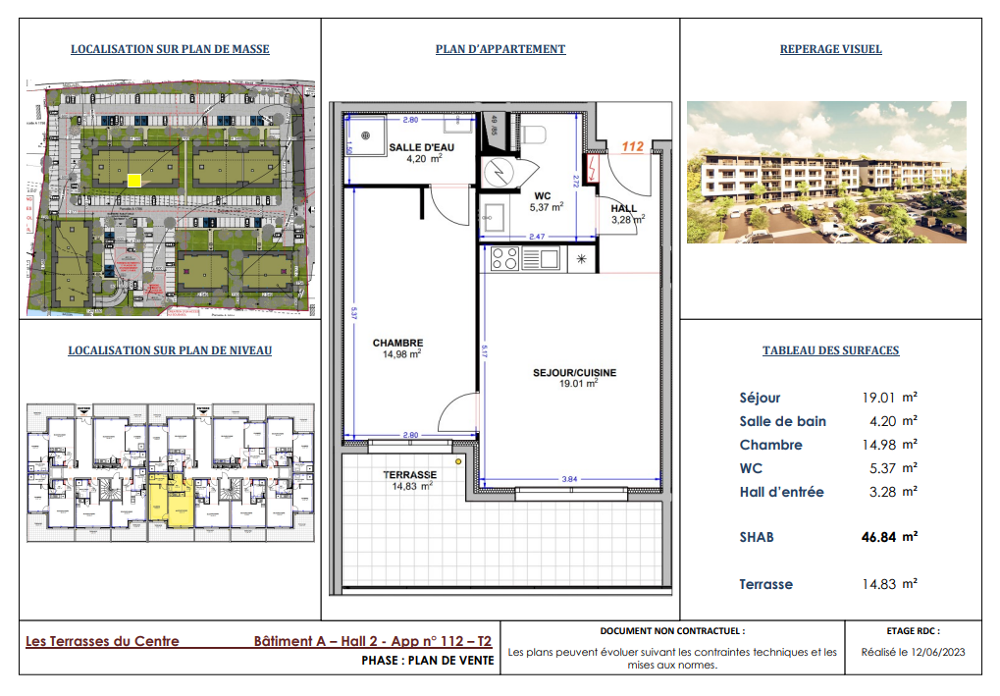 Résidence Les Terrasse du Centre - Appartement T2