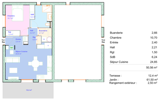  Appartement � vendre 2 pi�ces 51 m�