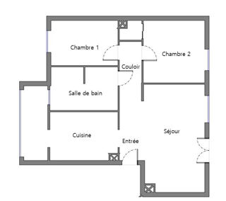  Appartement à louer 3 pièces 54 m²