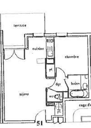  Appartement  vendre 2 pices 43 m