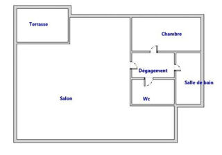  Appartement à louer 2 pièces 43 m²