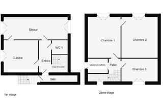  Maison � vendre 3 pi�ces 74 m�