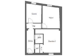  Appartement � vendre 2 pi�ces 45 m�