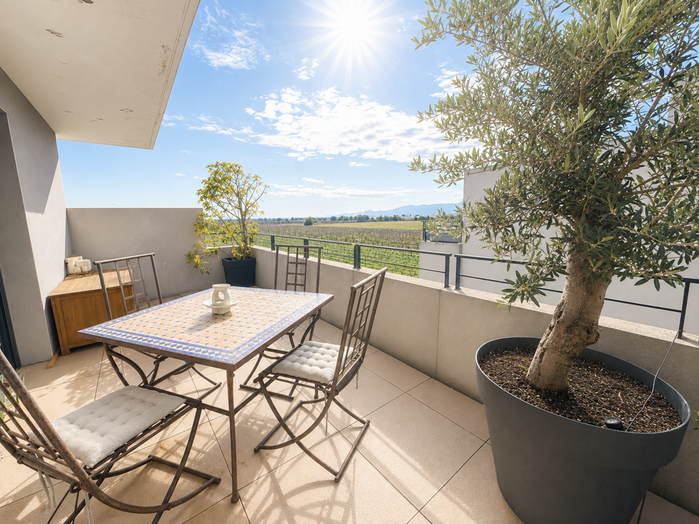 SECTEUR RESIDENTIEL - APPARTEMENT DE TYPE 3 - TERRASSE 23.48 M2 - PARKING PRIVATIF