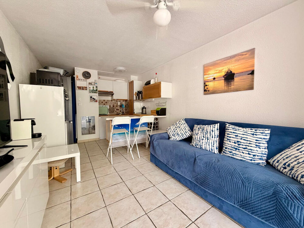Appartement studio cabine de 29m2 en rez-de-jardin avec vue dégagée sur le port - PORT CAMARGUE PLAGE SUD