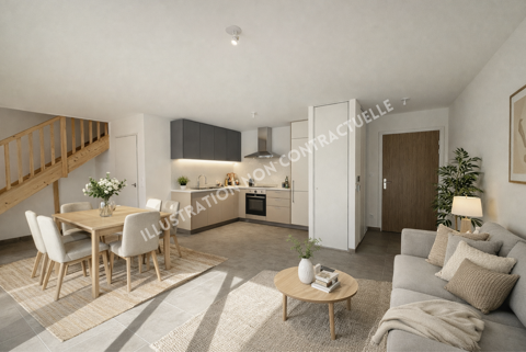   T3 Duplex Neuf � Saint Pierre en Faucigny   Centre-ville avec Vue Montagne Appartement - 3 pi�ce(s) - 69 m�