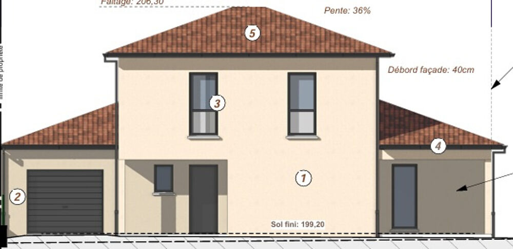 Maison neuve de 114m2 Lot 9 à Guereins