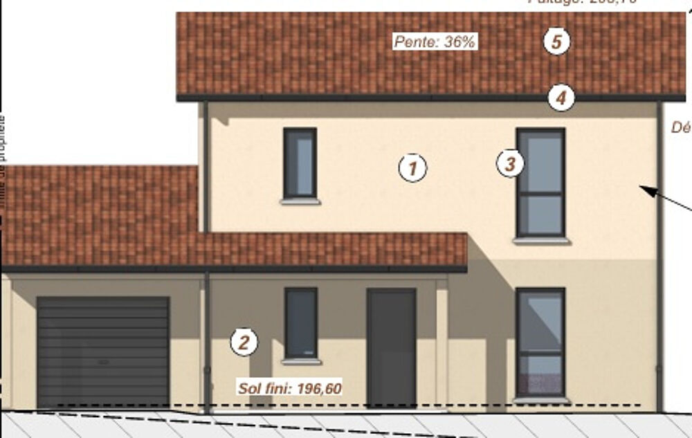 Maison neuve de 91m2 Lot 13 à Guereins
