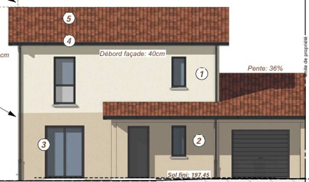 Maison neuve de 91m2 Lot 8 à Guereins