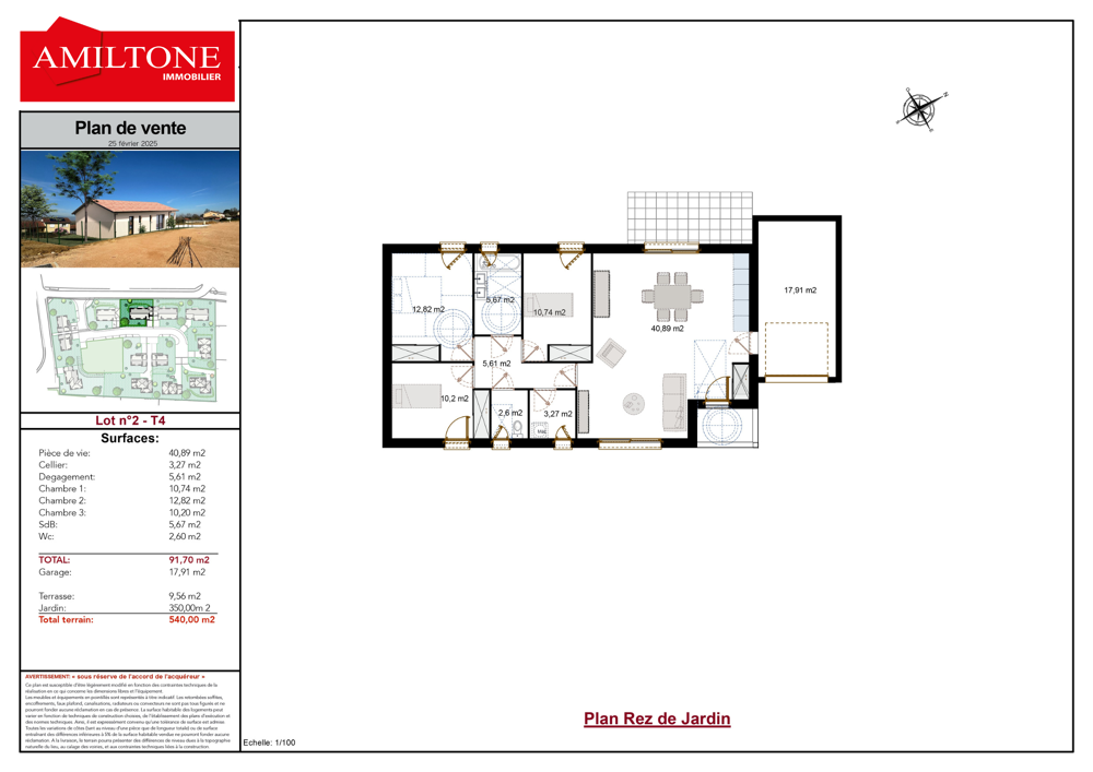 Maison neuve de 92m2 Lot 2 à Guereins