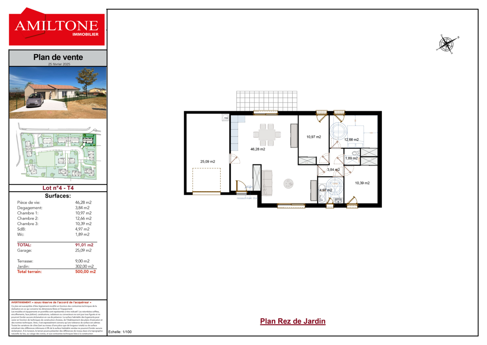 Maison neuve de 91m2 Lot 4 à Guereins