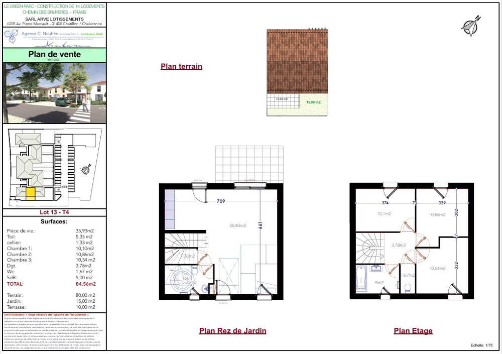 Maison neuve de 85m2 lot 13 en BRS ( bail réel solidaire) à FRANS