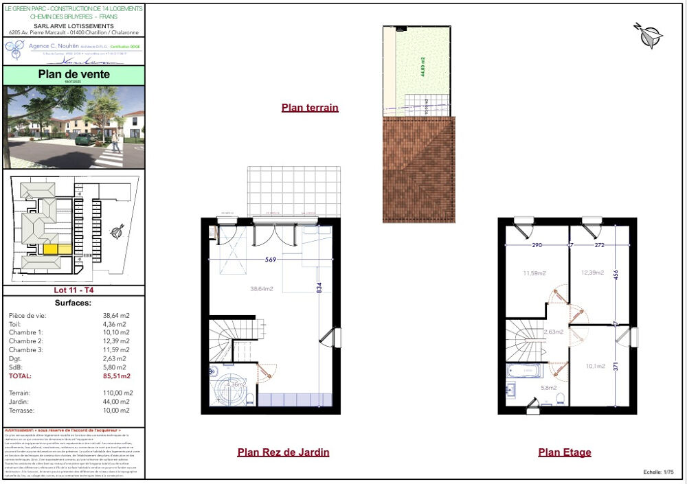 Vente Maison Maison neuve de 86m2 lot 11 en BRS ( bail réel solidaire)  à FRANS Frans