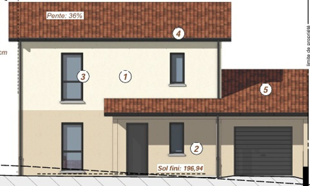 Maison neuve de 91m2 Lot 12 à Guereins