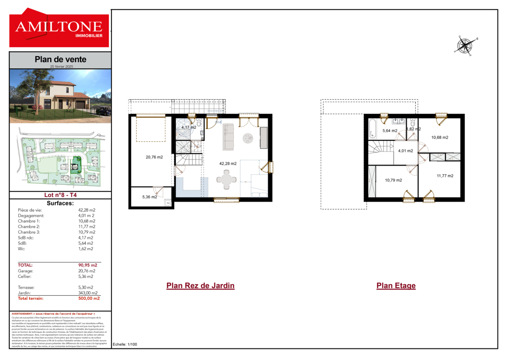 Maison neuve de 91m2 Lot 8 à Guereins