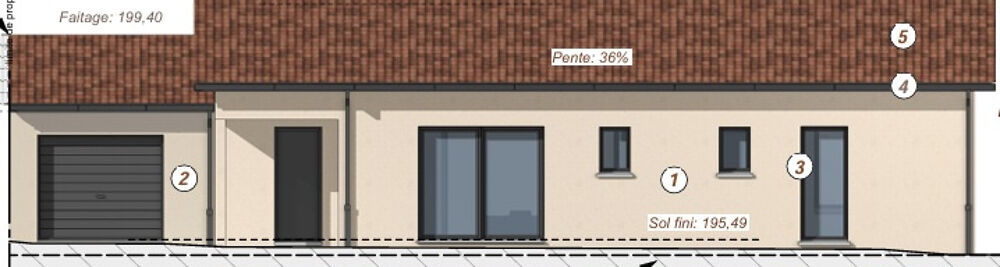Maison neuve de 92m2 Lot 3 à Guereins