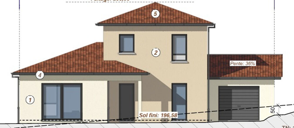 Maison neuve de 102m2 Lot 5 à Guereins