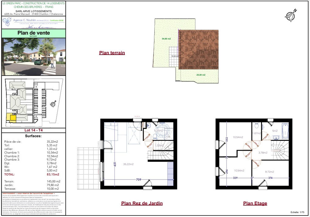 Maison neuve de 84m2 lot 14 en BRS ( bail réel solidaire) à FRANS