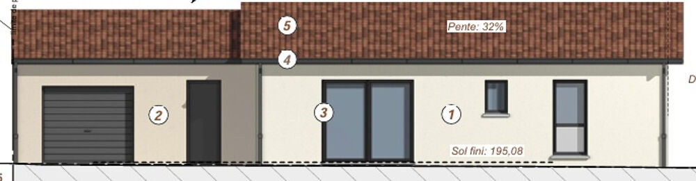 Maison neuve de 91m2 Lot 4 à Guereins