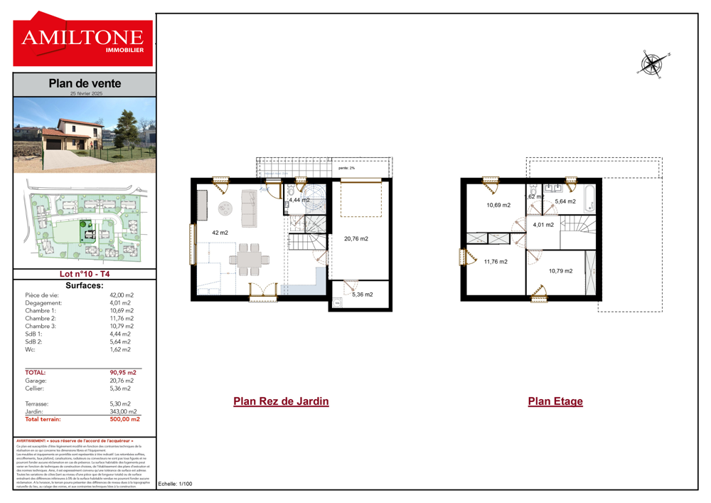 Maison neuve de 91m2 Lot 10 à Guereins