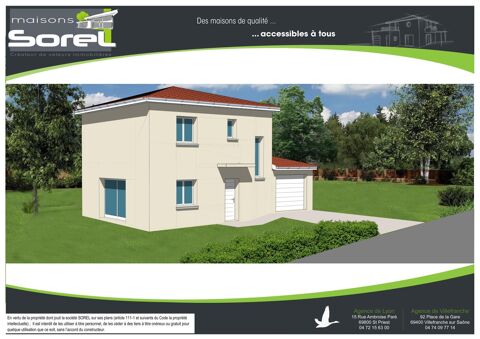 Maison 85.5 m² avec terrain à VILLETTE-DE-VIENNE (38) 354200 Villette-de-Vienne (38200)