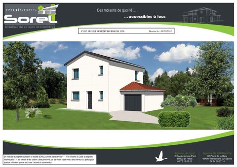   Maison 90.90 m avec terrain  10 Min de SAINT-SYMPHORIEN-D'OZON (69) Maison - 4 pice(s) - 91 m