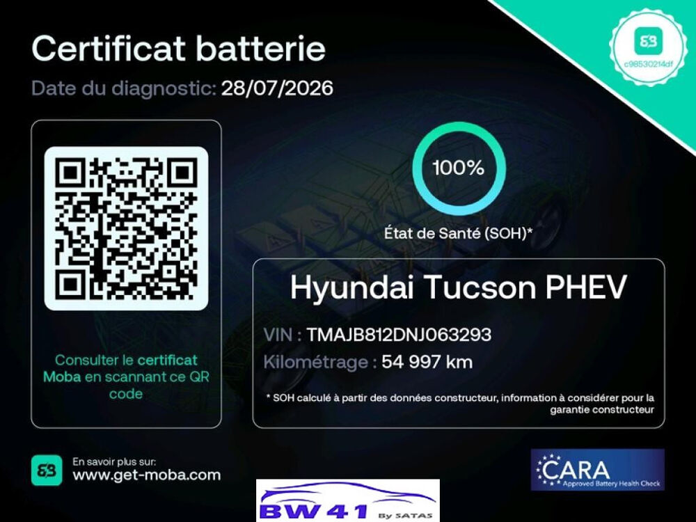 Tucson 1 6 PHEV 265 HTRAC N LINE EXECU 4WD AUTO 2021 occasion 41250 Neuvy