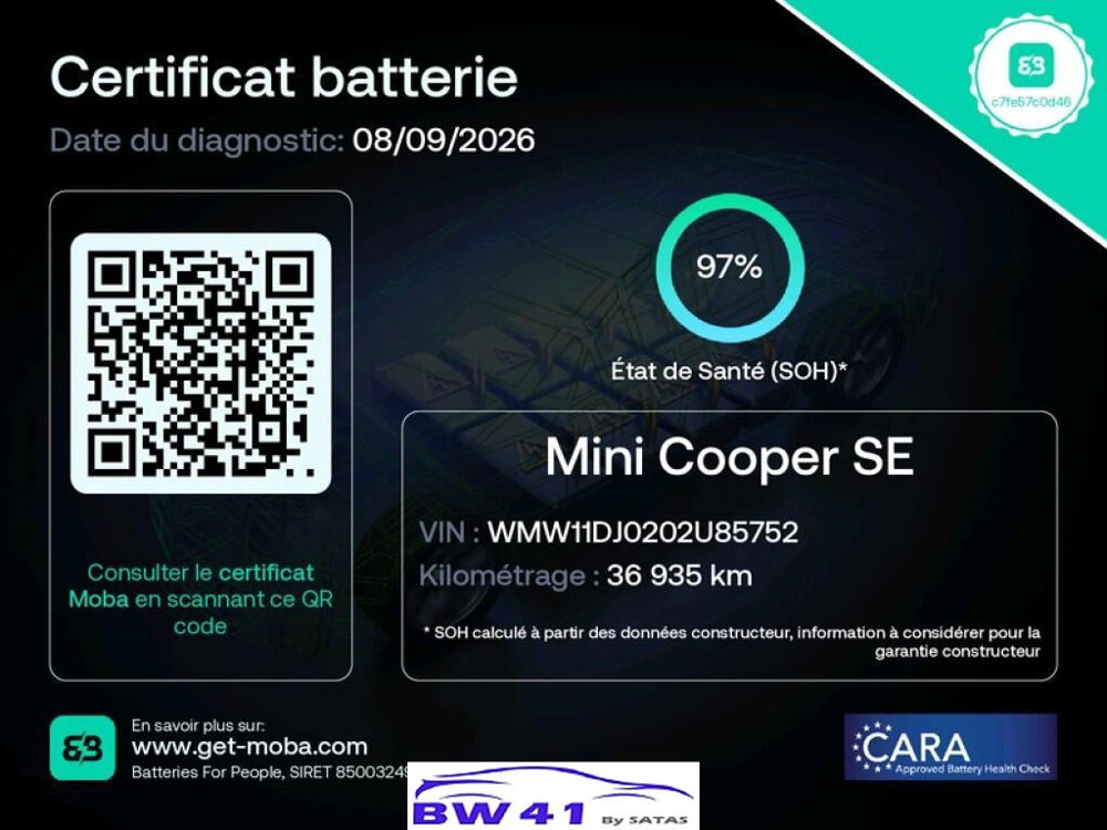 Cooper SE Finition Essential 184 ch BVA 2023 occasion 41250 Neuvy