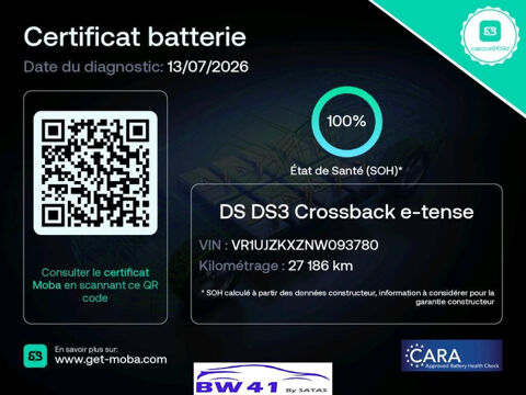 DS3 BEV 50KWH E-TENSE PERFORMANCE LINE AUTO 2023 occasion 41250 Neuvy