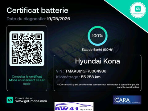Kona BEV 64KWH ELECTRIQUE 204CH BUSINESS 2023 occasion 41250 Neuvy