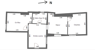  Appartement à vendre 3 pièces 55 m²