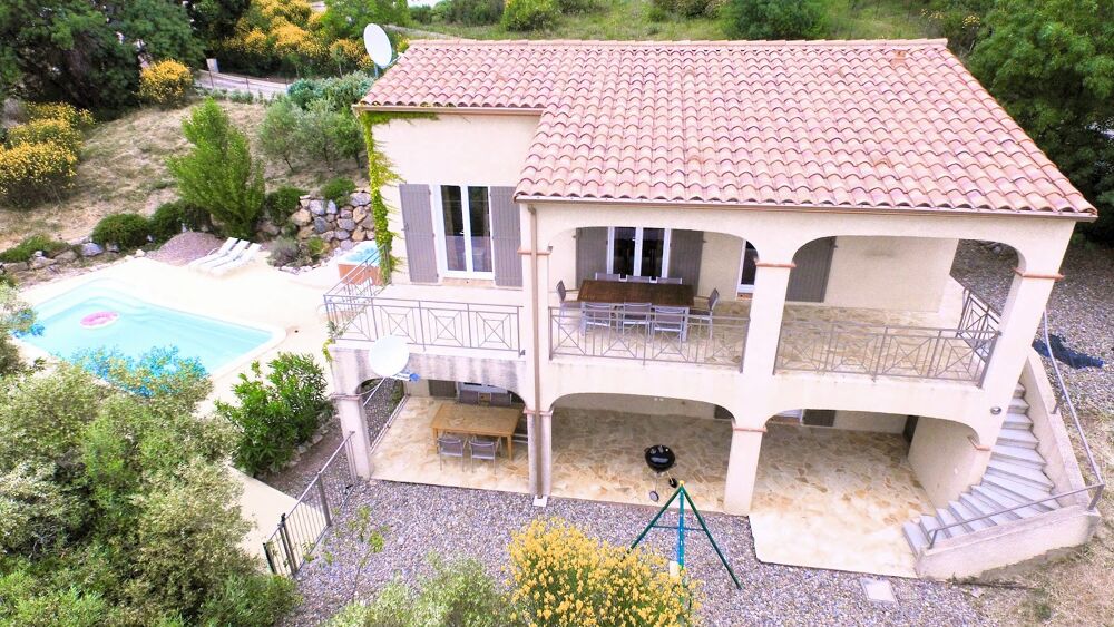 Vente Maison Villa de luxe (122 m), 4 chambres, 3 salles de bain, jacuzzi et piscine chauffe et jardin (1253 m)  Caunes-Minervois (11160 Caunes minervois
